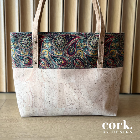 Guida Cork Tote Bag - Paisley