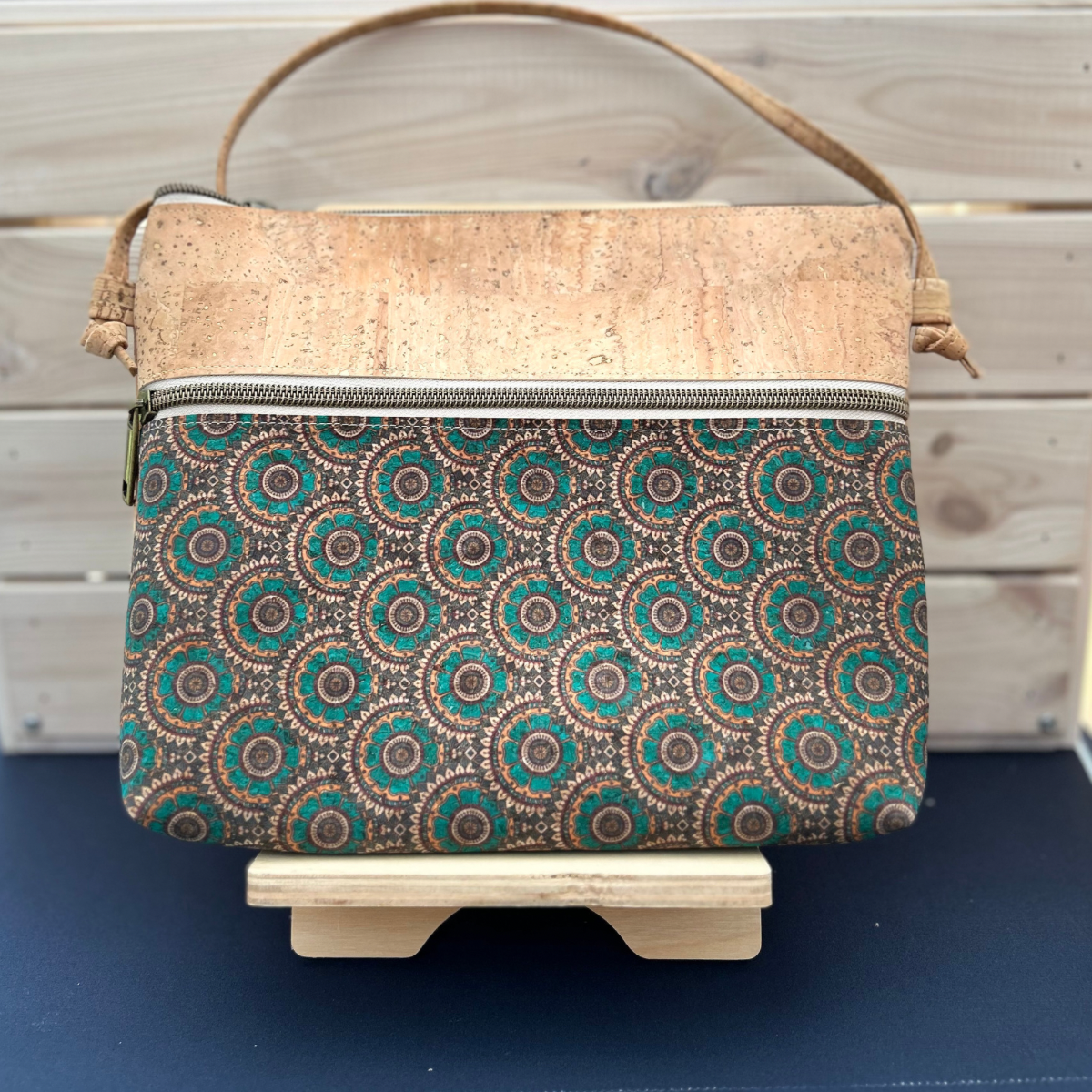 Victoria Cork Crossbody Bag - Mandala