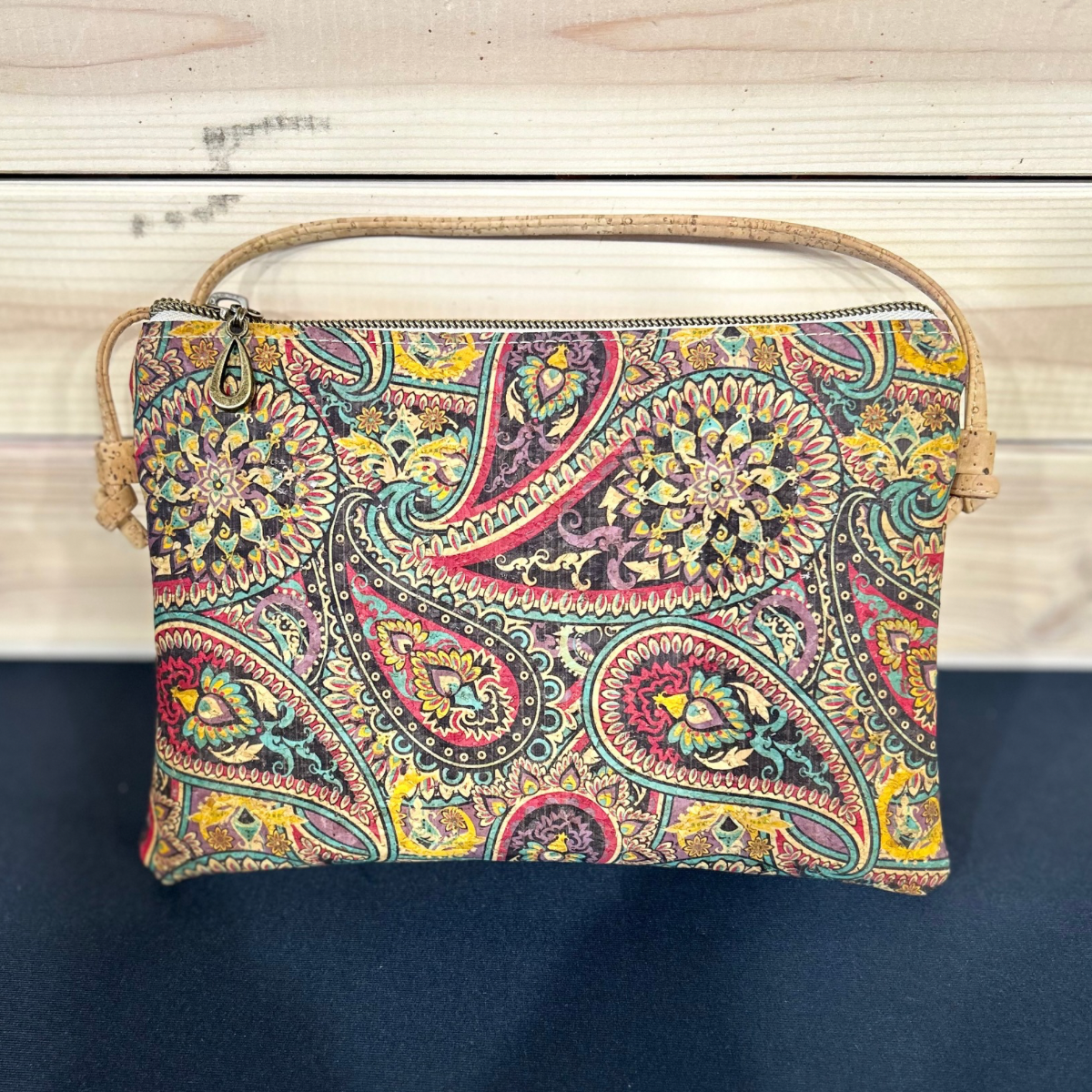 Ivonita Cork Crossbody Bag - Paisley