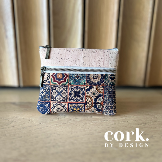 Isabel Cork Purse - Azulejo