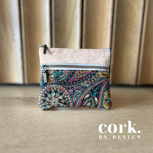 Isabel Cork Purse - Paisley