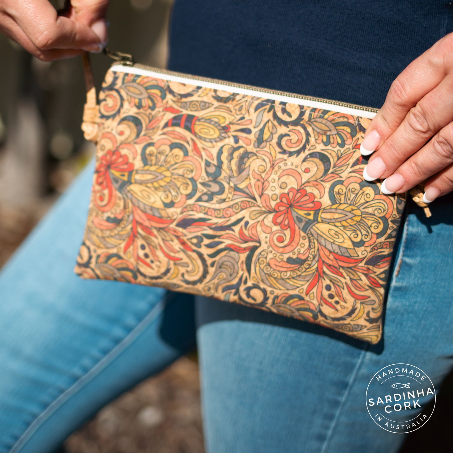 Ivonita Cork Crossbody Bag - Paisley