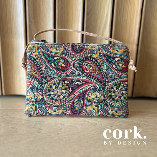 Ivonita Cork Crossbody Bag - Paisley